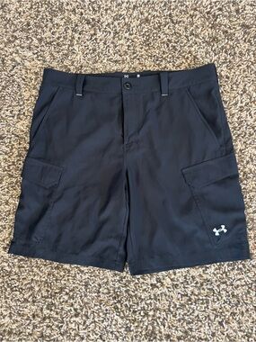 Under Armour Black Men's Cargo Shorts with Logo